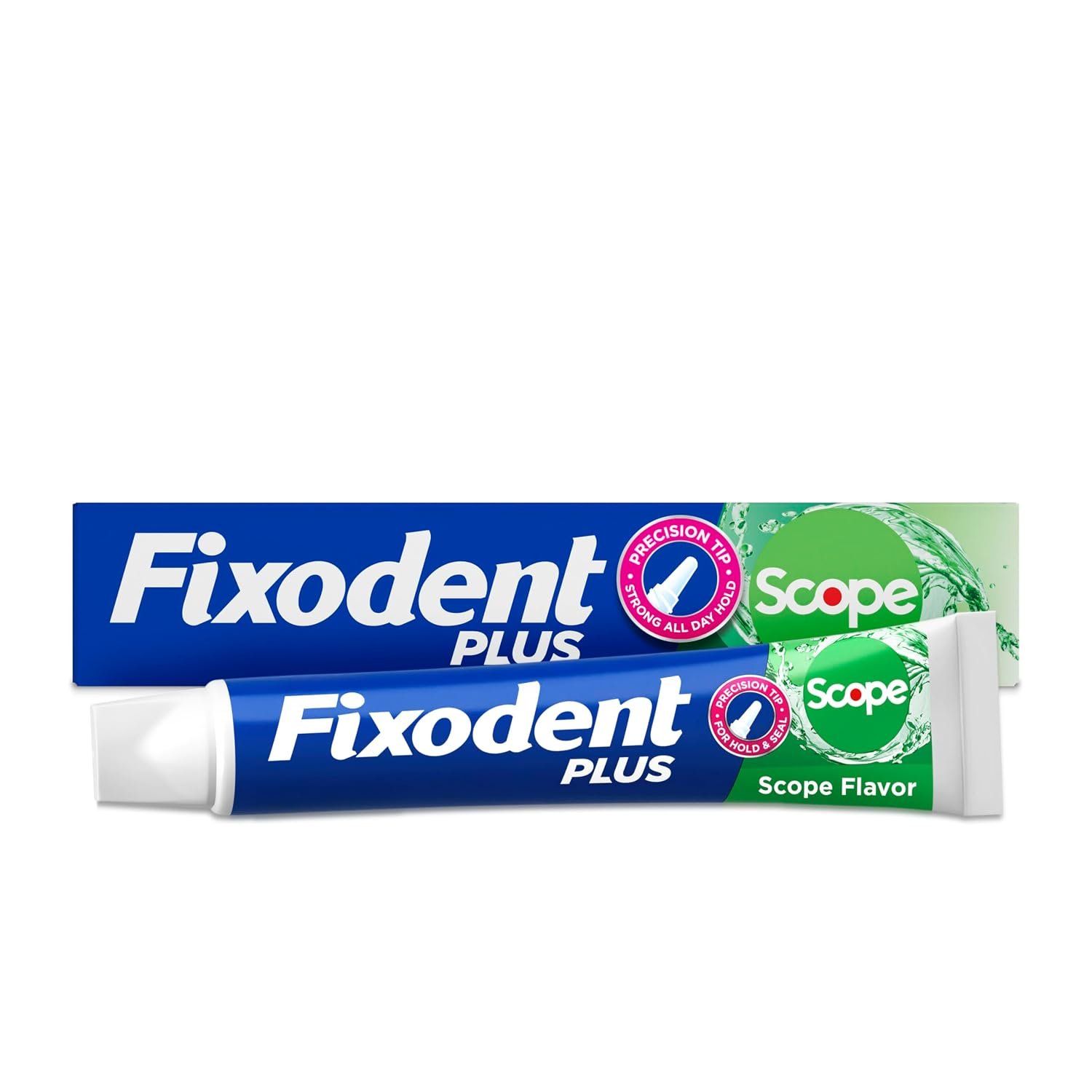 Fixodent Plus Scope denture adhesive tube